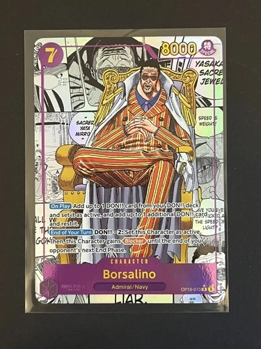 Bandai One Piece TCG Borsalino OP16-073 Manga Character Rare ENGLISH