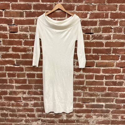 Steve Madden Womens Francesca Off The Shoulder Long Sleeve Sweater Dress  Large | eBay