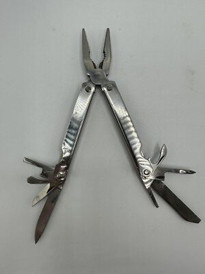 Compact Folding Multi-Tool Pliers and Knife.  Easy to transport 9 tools in one