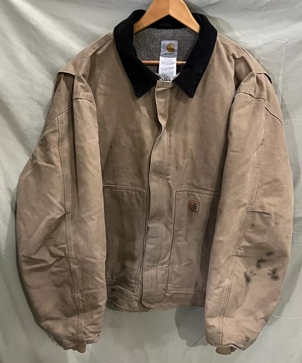 Carhartt J164 Sherpa Lined Dearborn Jacket Size Men's 2XL *stains* | eBay