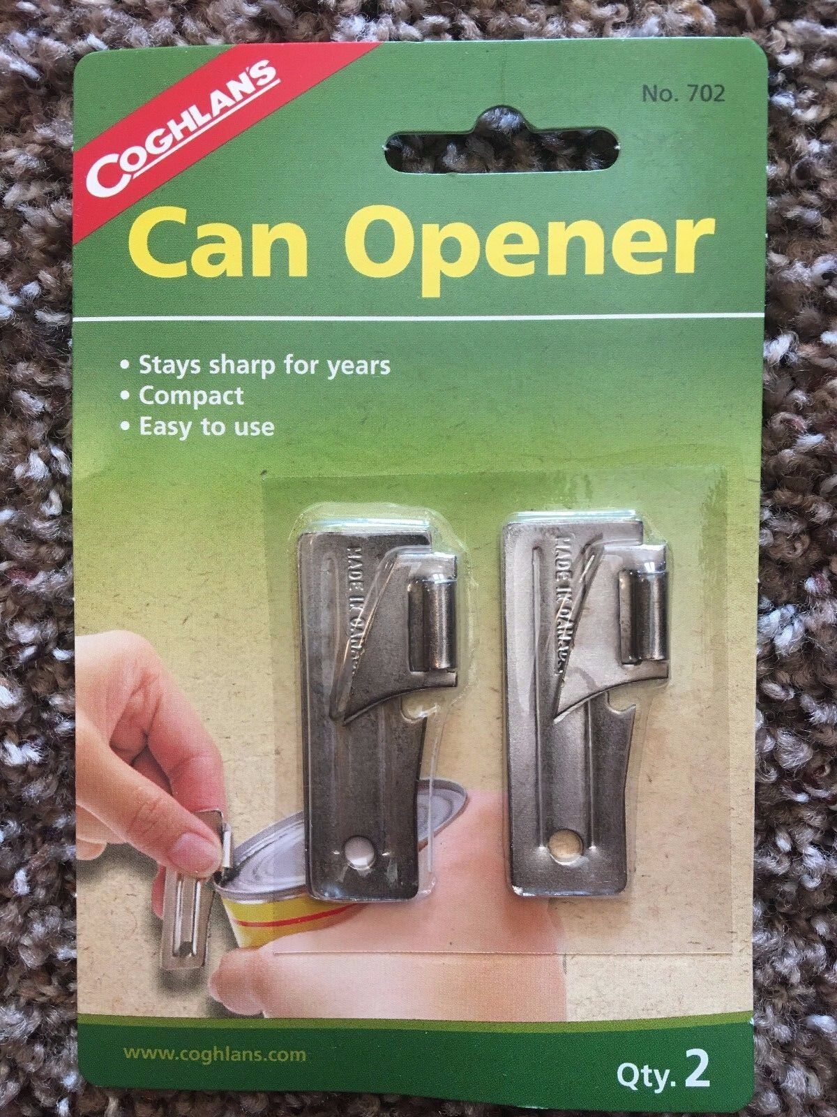 Can Opener, Stays Sharp, Compact, Easy to Use, Carbon Steel, Nickel Plated (2)