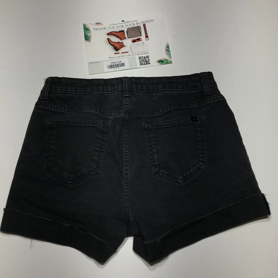 Женские шорты Jennifer Lopez размер 6 черные миди джинсовая ткань с манжетами эластичные на молнии Fly - Изображение 2 из 4