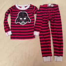 Hanna Andersson Star Wars Pajama Set 110 Boys Red Black Stripe Darth Vader