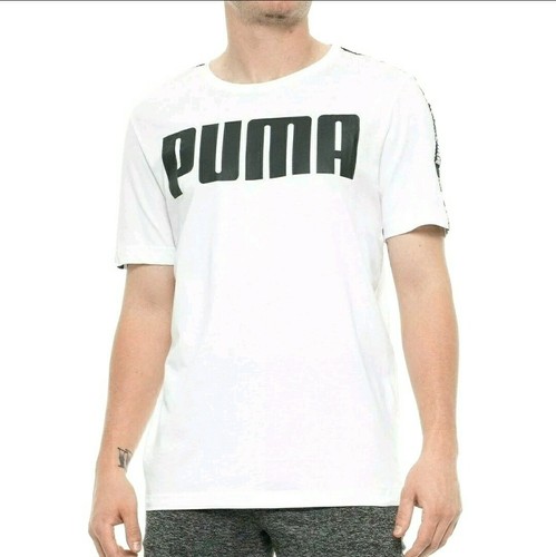 NWT Puma Power Rebel Tee Authentic Herren weiß Kurzarm T-Shirt L | eBay