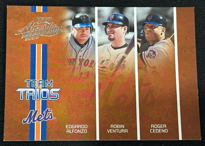 ROBIN VENTURA Alfonzo Cedeno 2005 Absolute Memorabilia #TT51 Team Trios #029/200