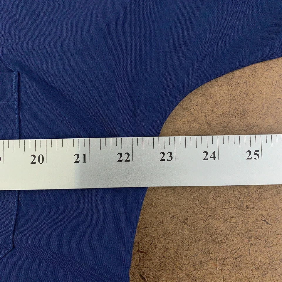 Модная печать унисекс размер маленький темно-синий короткий рукав поплин скраб рубашка 78744 - Изображение 4 из 4