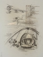 40920 - Ich schw&ouml;re... -  Kohlezeichnung von Erhard Schreier, wei&szlig; geh&ouml;ht, unten