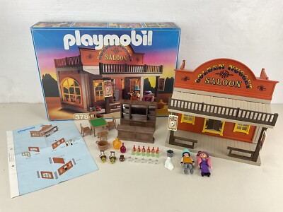 Playmobil 3787 Western Golden Nugget Saloon Rare Set 100% Complete Mint