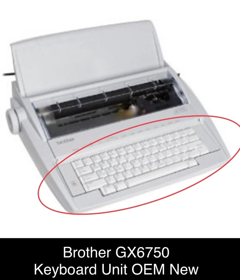 REPLACEMENT Keyboard Assembly, BROTHER GX6750 Typewriter* PN# UC9358023 *NEW OEM - Image 2 of 4