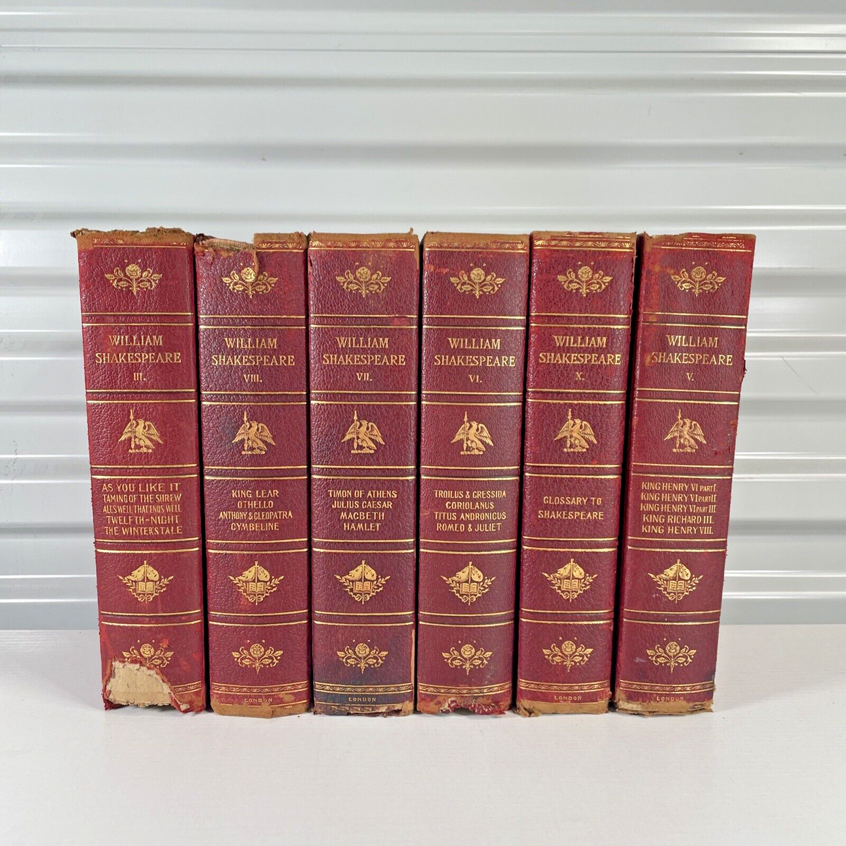 Works of William Shakespeare Stratford Edition Complete 6 Volumes