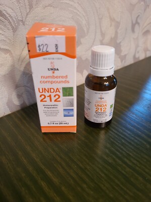 UNDA 212 Homeopathic 0.7oz Numbered Compounds Relief Of  Anxiousness. Exp. 10/23