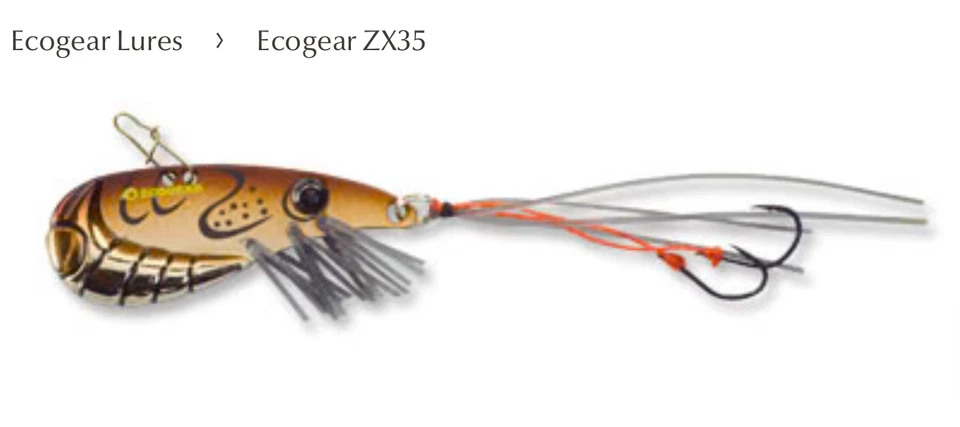Cuchara de jigging ECOGEAR ZX35 #414 Series JDM Metal Vibe Blades Foto 2 de 3