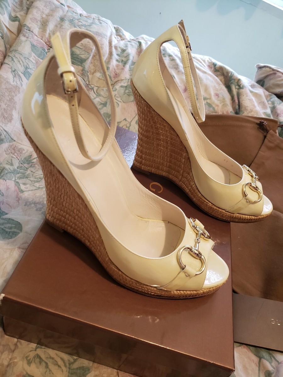 Gucci Patent Leather Wedges Size 11 With Box | eBay