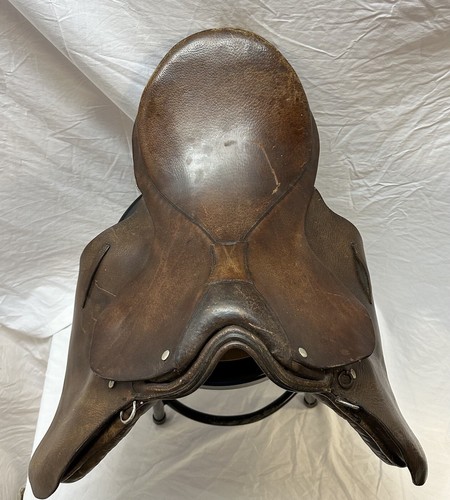 Vintage Antique Leather Horse Riding Saddle From England - Picture 3 of 13