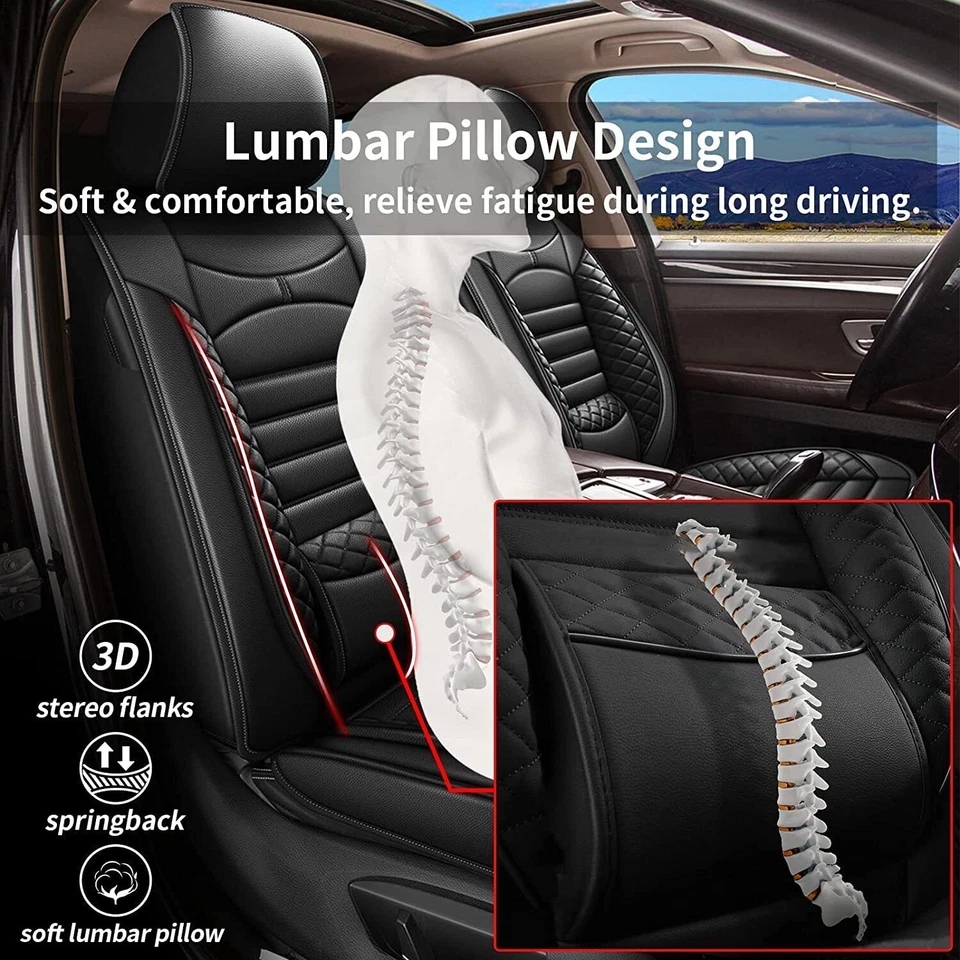 Car 5-Seat Covers Faux Leather Front Rear Full Set For Chevrolet Trax 2015-2022 Foto 2 de 4