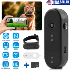 Wireless Pet Dog Cat Collar Camera Recorder Cam Video Monitor Mini Sports Camera