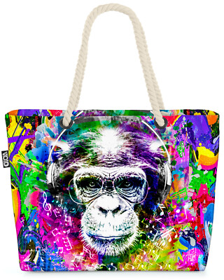 Affe Schimpanse Musik Beach Bag Gorilla Weltall Universum planet der menschenaf