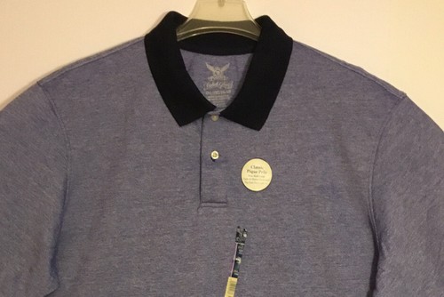 CLASSIC PIQUE POLO Faded Glory Men’s Short Sleeve Shirt Sz 2XL Blue - Picture 10 of 12