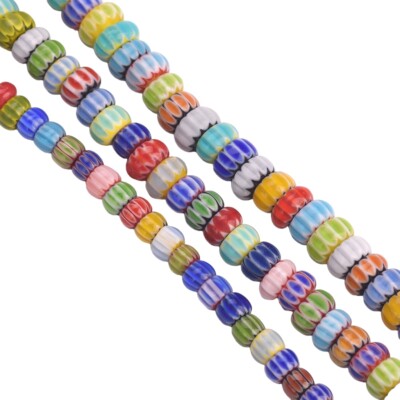 7mm Fatto A Mano Colorato Millefiori Perline Di Vetro Lotto Per