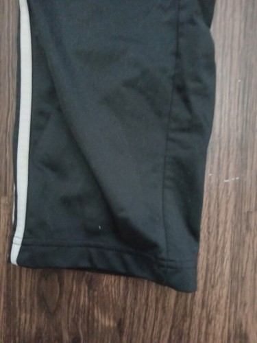 Adidas Athletic Track sweat Pants Youth Size Small Black White Stripe Activewear - Picture 2 of 6