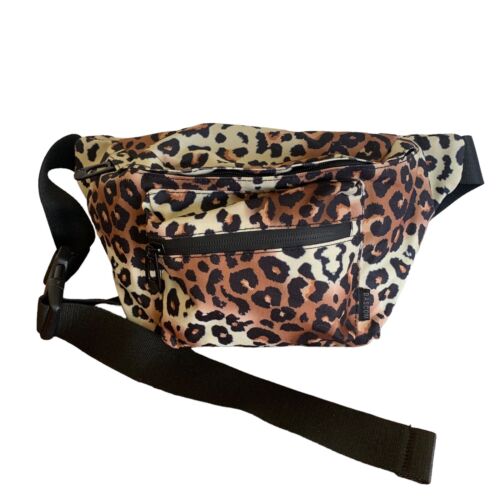 2018 Bascom Projects Crossbody Waist Bag Fanny Pack Belt Leopard Print Pouch - Picture 1 of 3