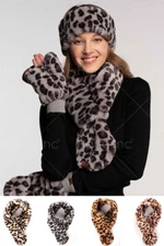 ScarvesMe Women's Leopard Animal Print Cheetah Faux Fur Soft Warm Oblong Scarf