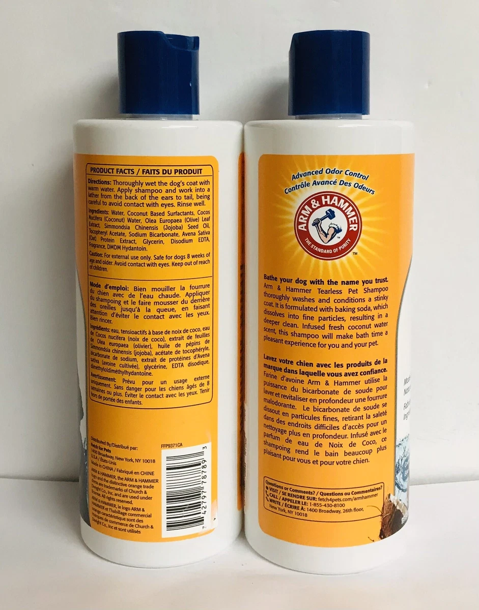 2 Bottles Arm Hammer Coconut Water Tearless Puppy Shampoo 16