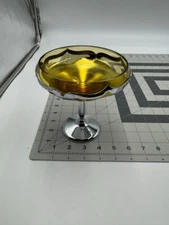 Vintage Farber Bros Krome Kraft Cambridge Trinket Glass Stemmed  Art Deco