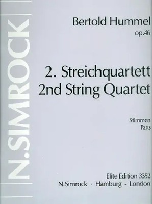 String Quartet 2 op. 46 | Bertold Hummel | Stimmensatz | EAN 9790221113290