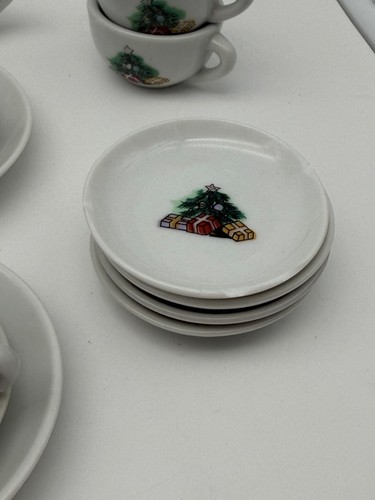 Vintage Child Porcelain 37pcs Mini Play Tea Set Christmas Tree, Teddy Bear Gifts - Picture 17 of 18