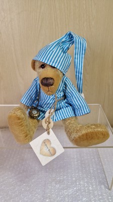 Handgefertigter Knopf Bär gewichtet ''Bed Time'' Plüsch 11 Zoll