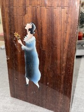 Vtg Kent Forrester Wooden Jigsaw Puzzle Hand Cut Art Deco Illustration Signed