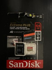 SanDisk Extreme PLUS 64GB Class 10 microSDXC Memory Card - SDSQXBZ-064G-AP6MA