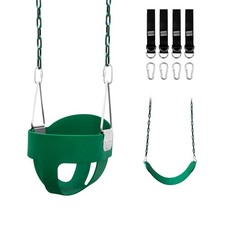 Toddler Swing Set for Outside - High Back Full Bucket Seat with 4 Hanging Straps