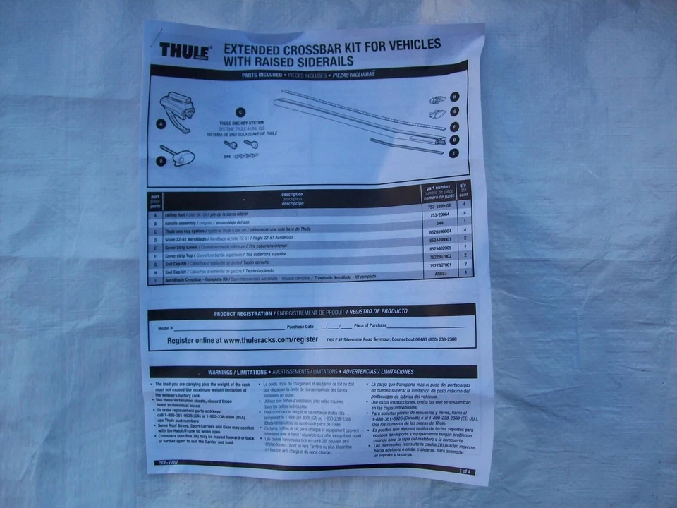 Fits Jeep Renegade Roof Cross Bars Thule Roof TRAB4553 - Image 4 of 4