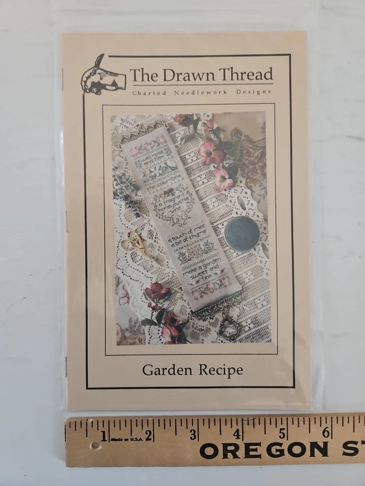 The Drawn Thread GARDEN RECIPE Counted Cross Stitch Sampler Pattern & Charm - Image 2 of 4