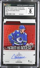2023 UD Credentials #DTAA-AH Akito Hirose Debut Ticket Access Auto CGC 8 /99