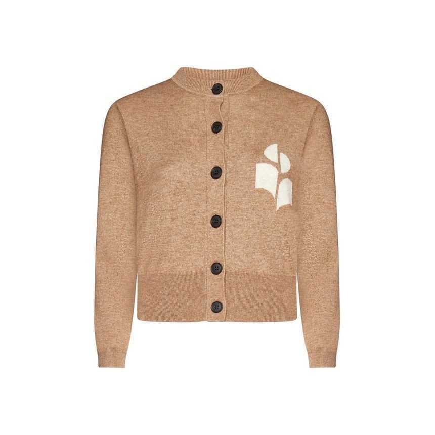 Isabel Marant NEWTON Logo Cardigan Camel CA0040FA A1X05E 50CM 153211112