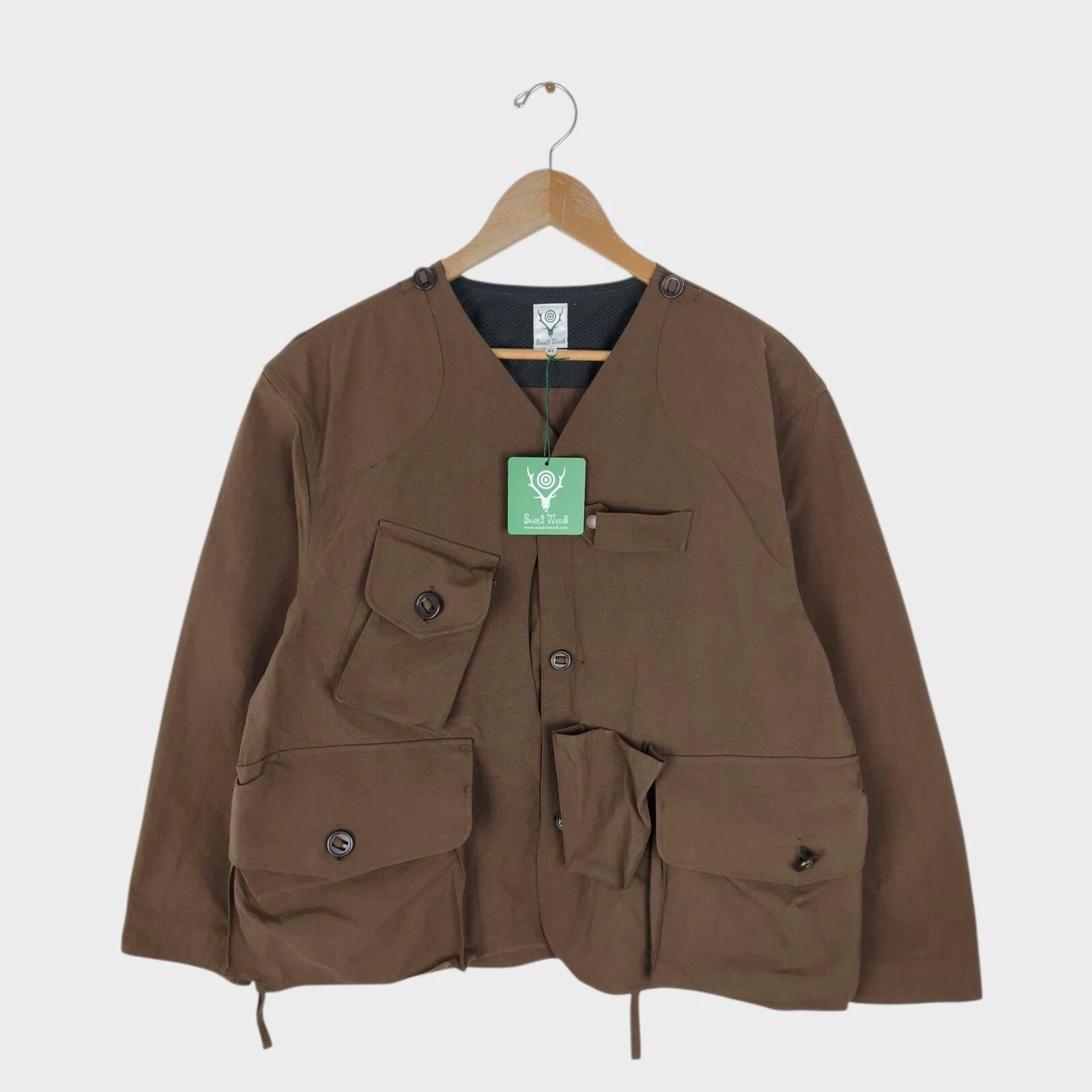 SOUTH2 WEST8 Men's Made in Japan Brown Tenkara Fishing Jacket - Size XL - New