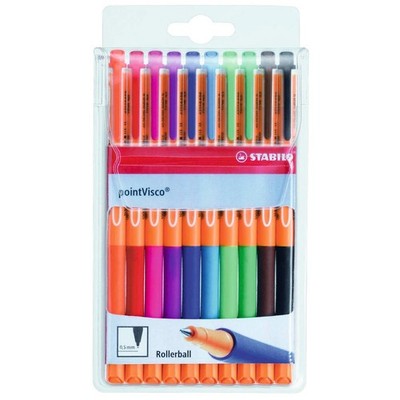 STABILO pointVisco Gelschreiber orange 0,5 mm, Schreibfarbe: farbsortiert,...