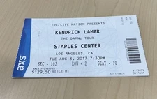 KENDRICK LAMAR/TRAVIS SCOTT RARE UNUSED CONCERT TICKET LOS ANGELES, CA 8/8/2017