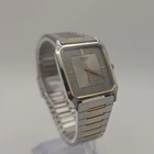 Vintage Seiko Quartz Tank Watch 6530-5510 Running Mens Gold/Silver