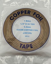 Edco 1/4" 1.25Mil x36Yds.Copper Foil Tape for Glass