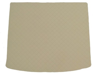 Beige Gestepptes Kunstleder Kofferraummatte für Dacia Duster III Mild Hybrid 202