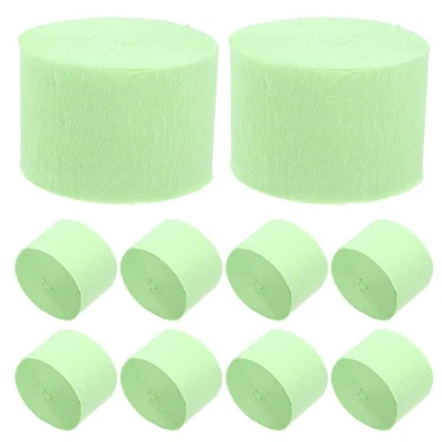 10 Pcs Rouleaux De Papier Crépon Décorations Banderoles Fête D'anniversaire - Photo 1/4