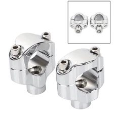 Handlebar Risers Clamp 1-1/2'' Tall For Harley Softail Custom FXSTC 06-UP 2010