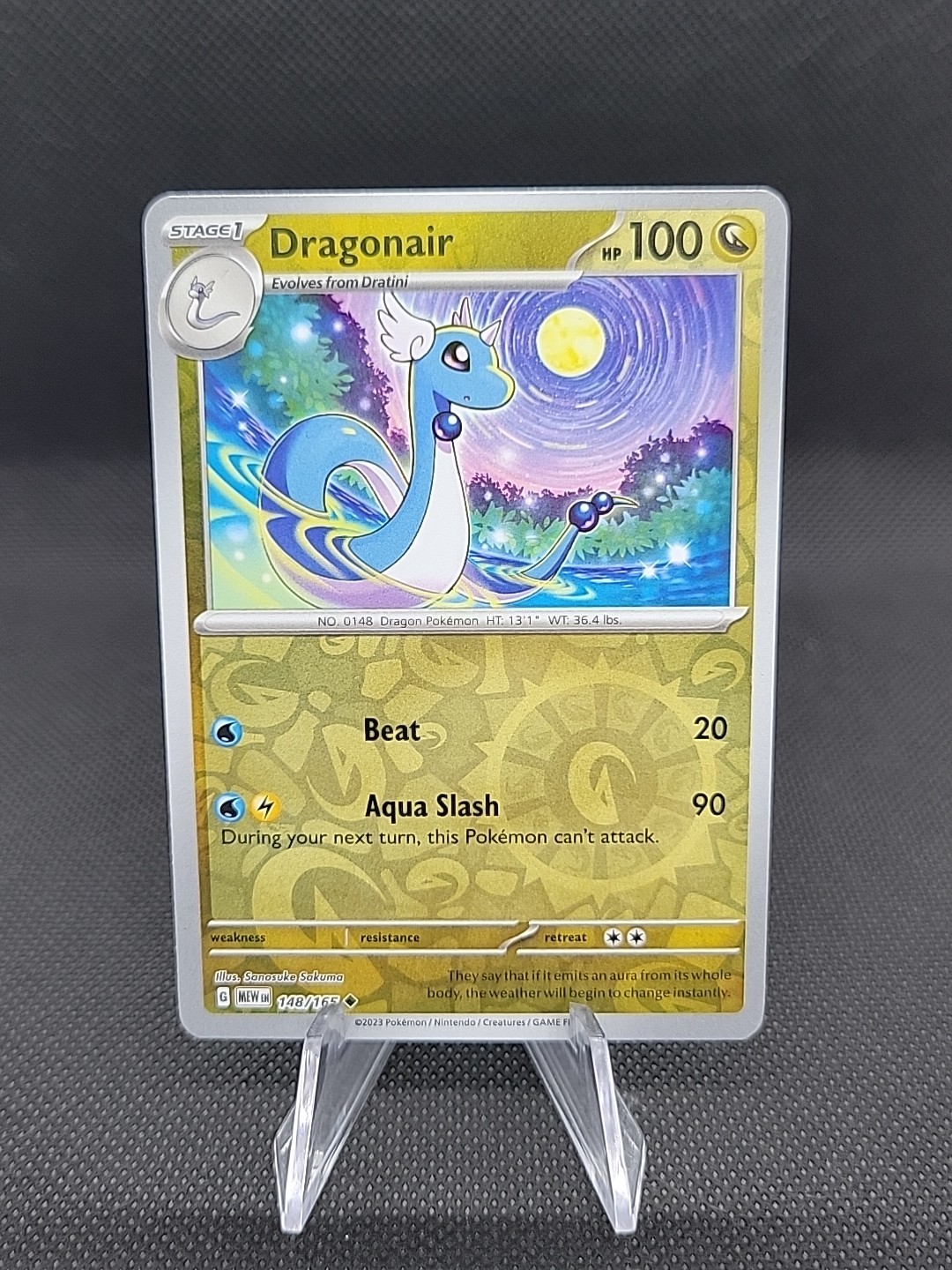 Dragonair Reverse Holo Pokémon TCG Card 148/165 Scarlet & Violet 151 NM