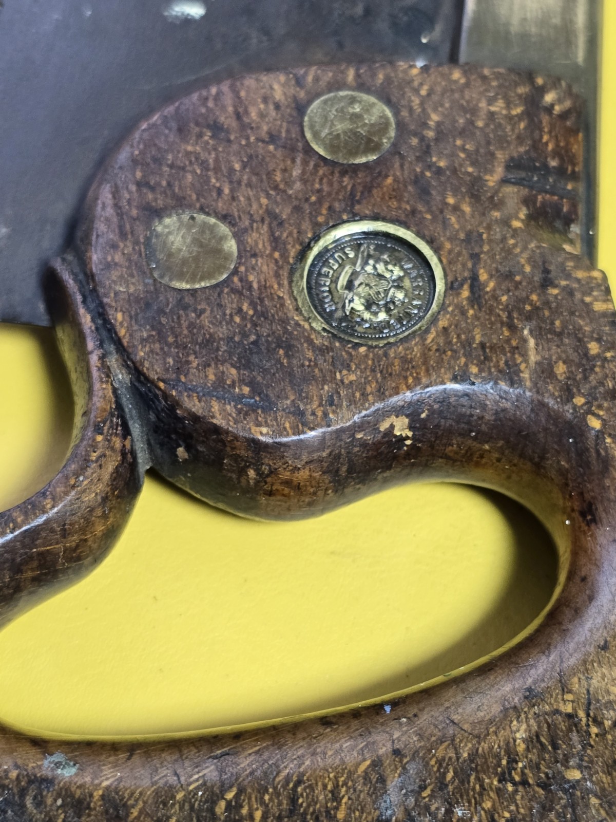 Rare Constantine Bros 14" Brass Back Saw Made In Sheffield