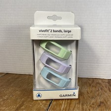 Garmin Vivofit 2 Large Adjustable Replacement Bands 3-Pack Green Purple Blue