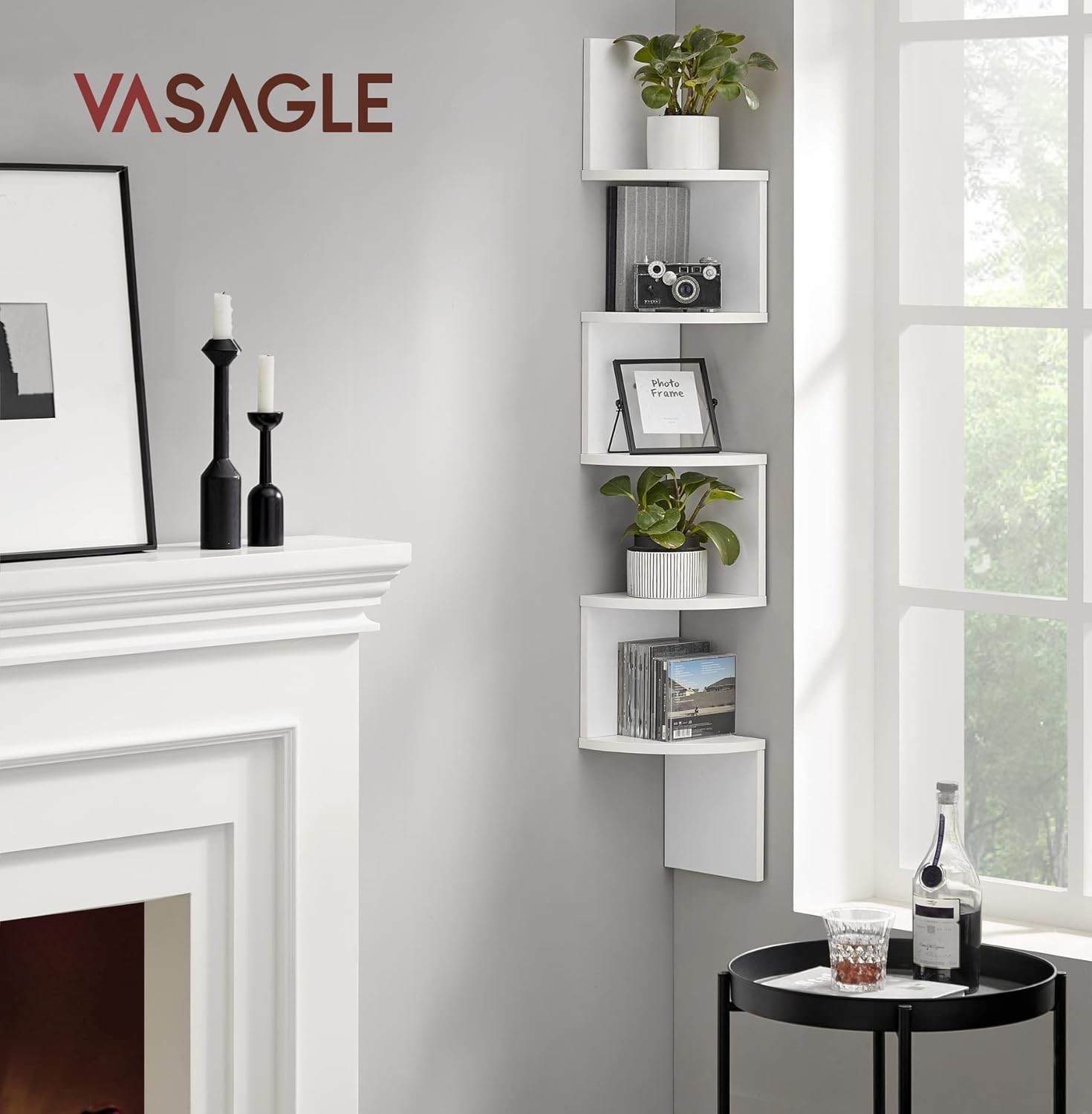 Étagère murale zigzag pour optimiser les petits espaces et angles de salon - 3